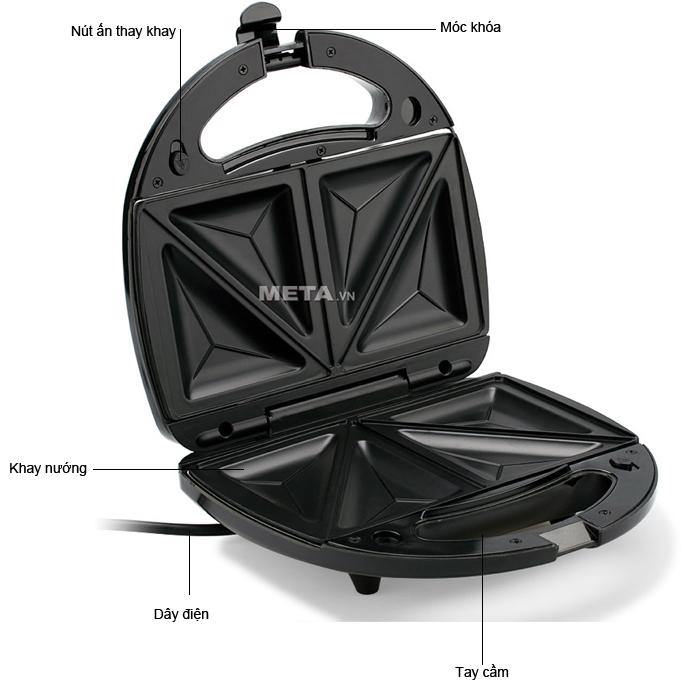 Các bộ phận của kẹp nướng Sandwich Tiross TS-513