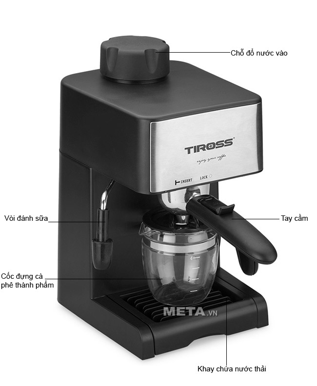 Cấu tạo của máy pha cà phê Espresso Tiross TS-621