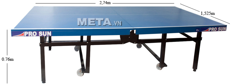bàn bóng bàn Pro sun P27 gấp gọn khi không sử dụng