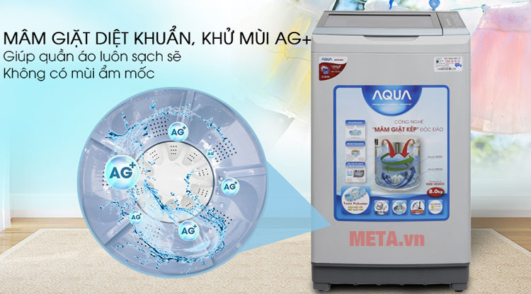 Máy giặt lồng đứng Aqua AQW-W80AT(8kg)