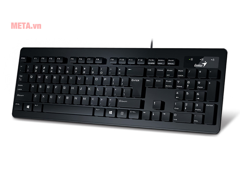Bộ phím, chuột có dây Genius Slimstar C130 màu đen