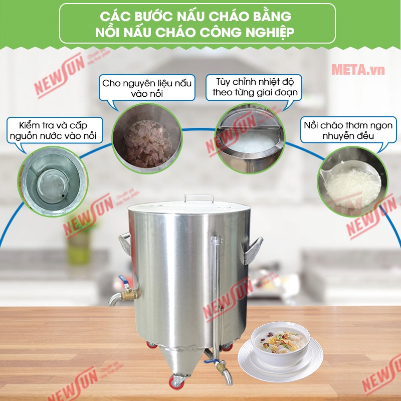 Nồi nấu cháo công nghiệp 40 lít