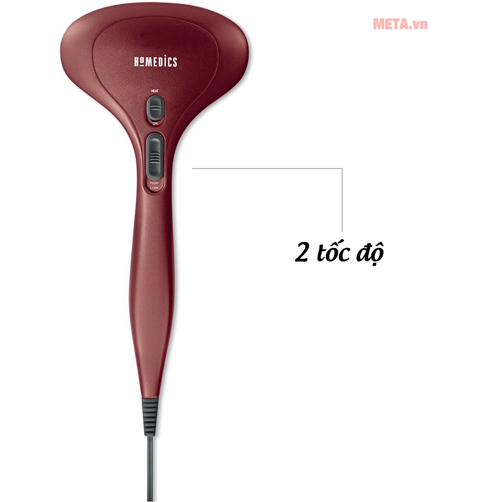 Máy massage cầm tay hai đầu kèm nhiệt HoMedics HHP-285HJTHP (Nguồn 110V)