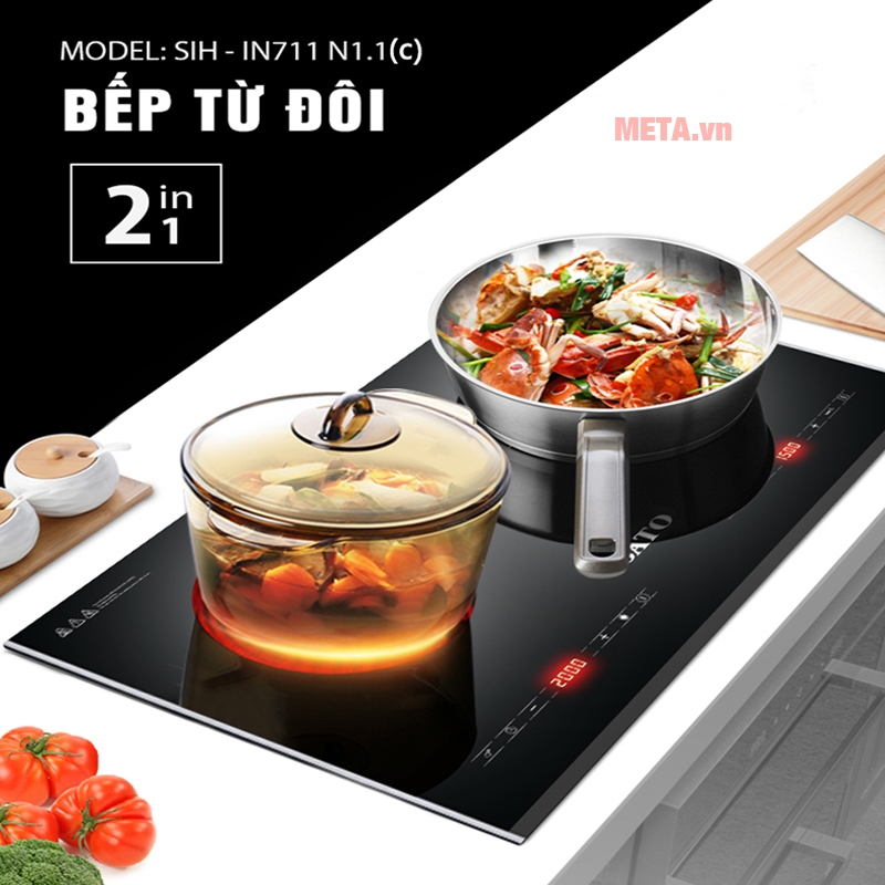 Bếp điện từ đôi Sato SIH378 N2.1