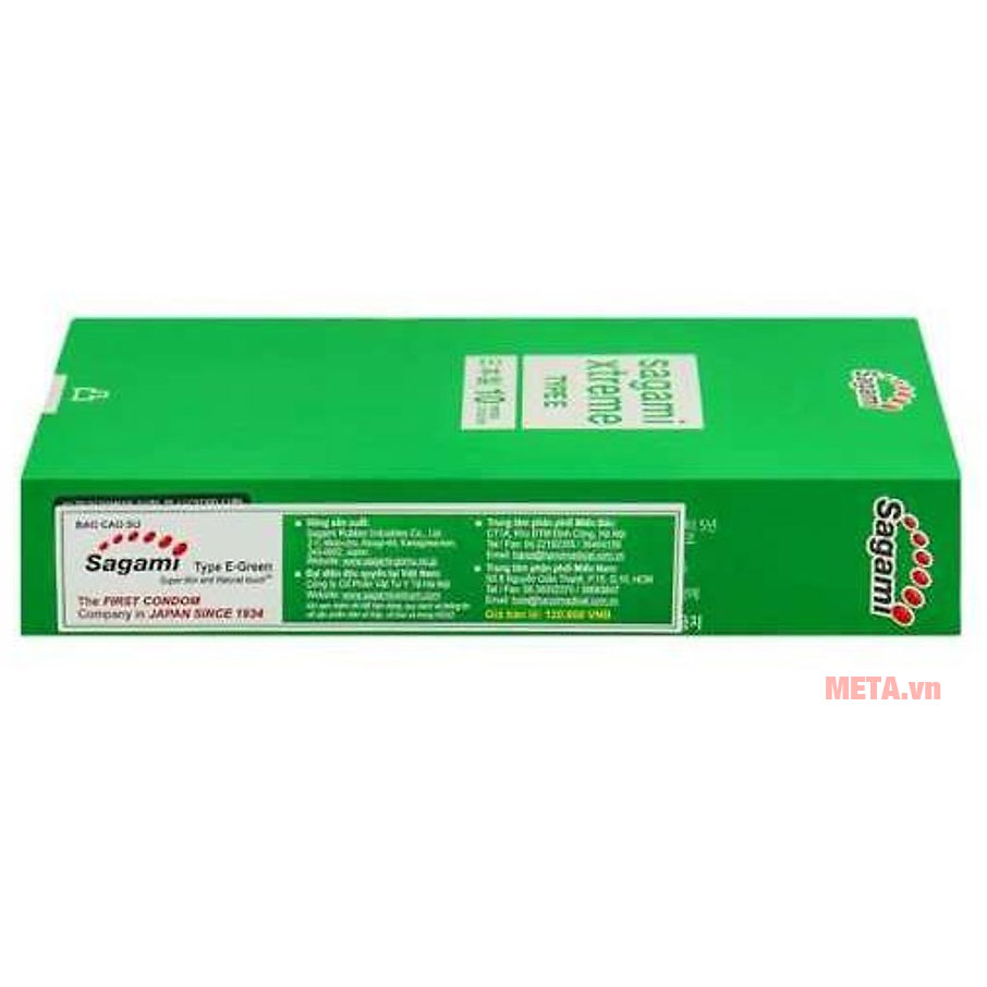 Bao cao su Sagami Xtreme Type E Green (hộp 10 chiếc)