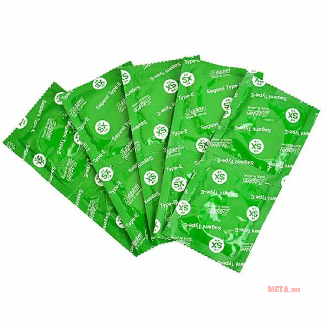 Bao cao su Sagami Xtreme Type E Green (hộp 10 chiếc)