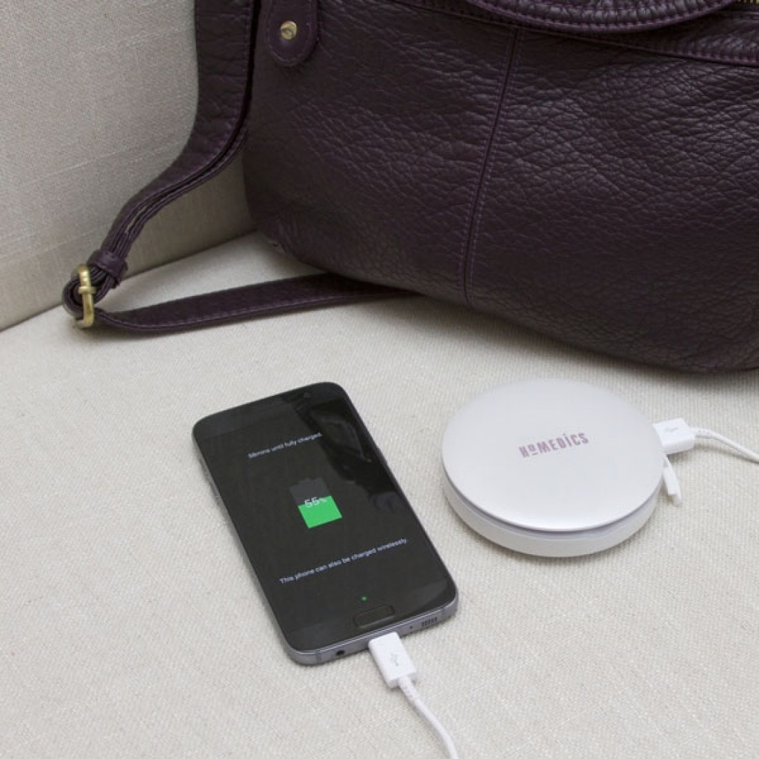 Gương trang điểm kèm sạc dự phòng Homedics MIR-150CG-EU