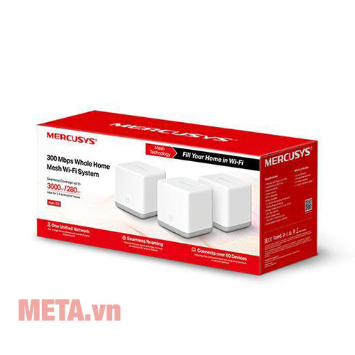 Thiết bị mạng Router Mercusys Halo S3 (3-Pack)