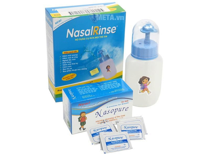 Bình rửa mũi cho bé Nasal Rinse (kèm 30 gói muối)