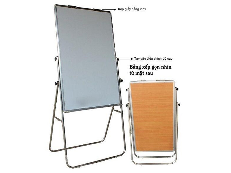 Bảng Flipchart từ tính, chân inox Bavico 120 x 140cm