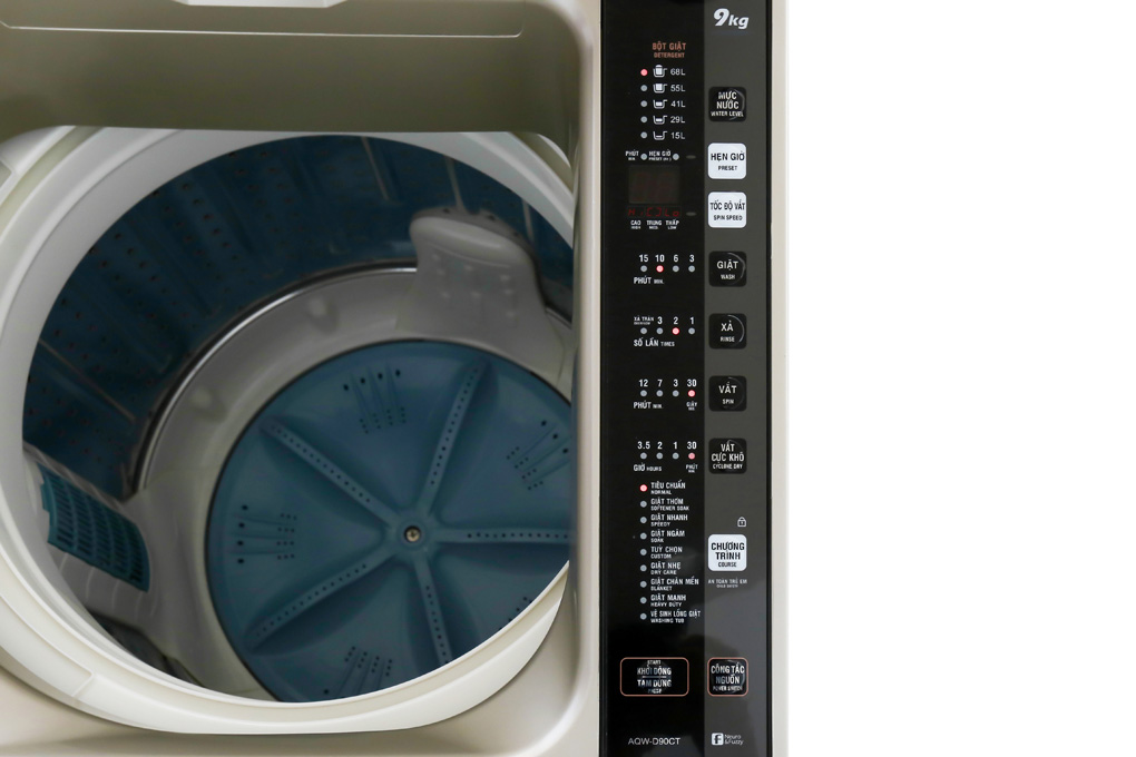 Máy giặt lồng đứng Aqua 9kg AQW-D90CT(S)