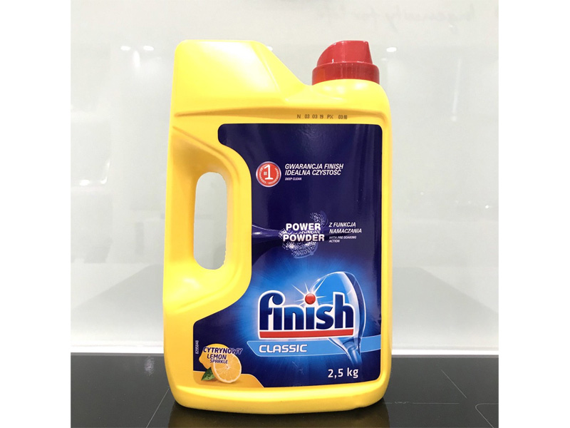 Bột rửa bát Finish Classic Power 2.5kg (Hương chanh)
