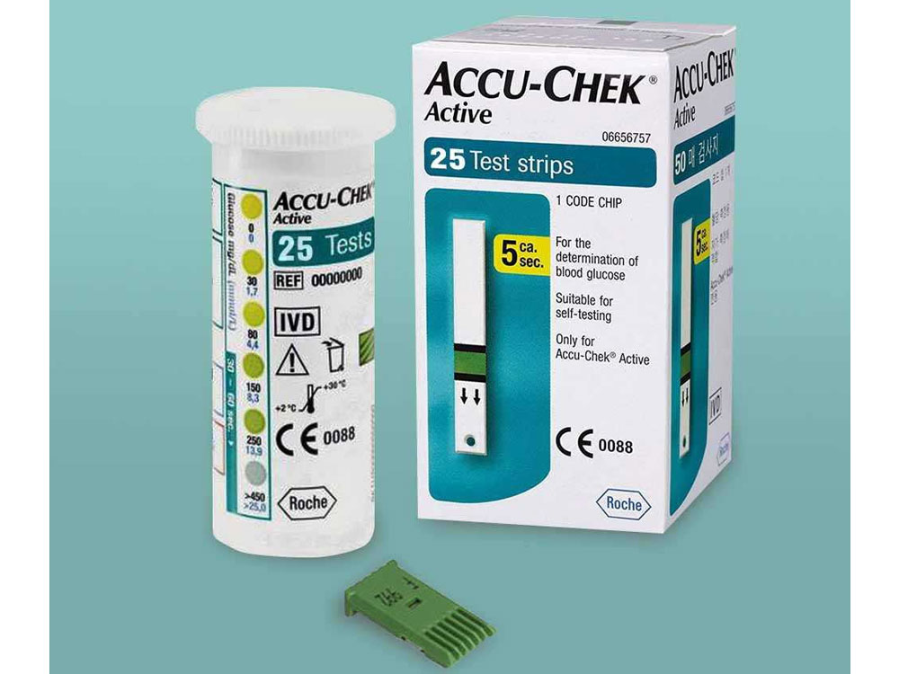 Que thử đường huyết Accu chek Active (Hộp 25 que)