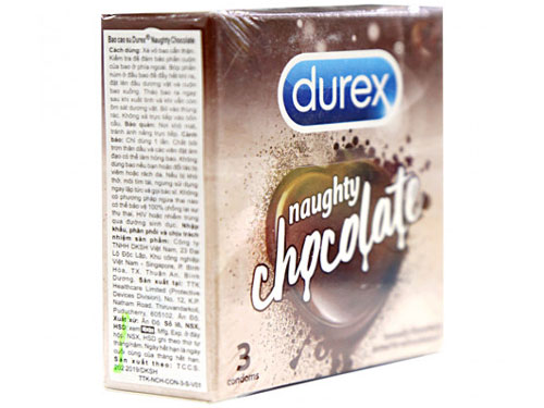 Bao cao su hương socola Durex Naughty Chocolate (3 cái/hộp)
