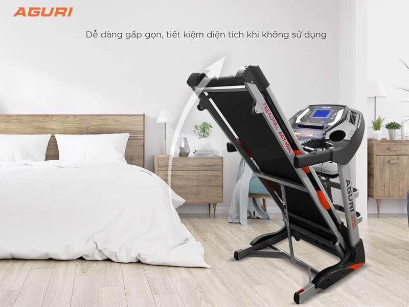 Máy chạy bộ điện gia đình đa năng cao cấp Aguri AGT-108L