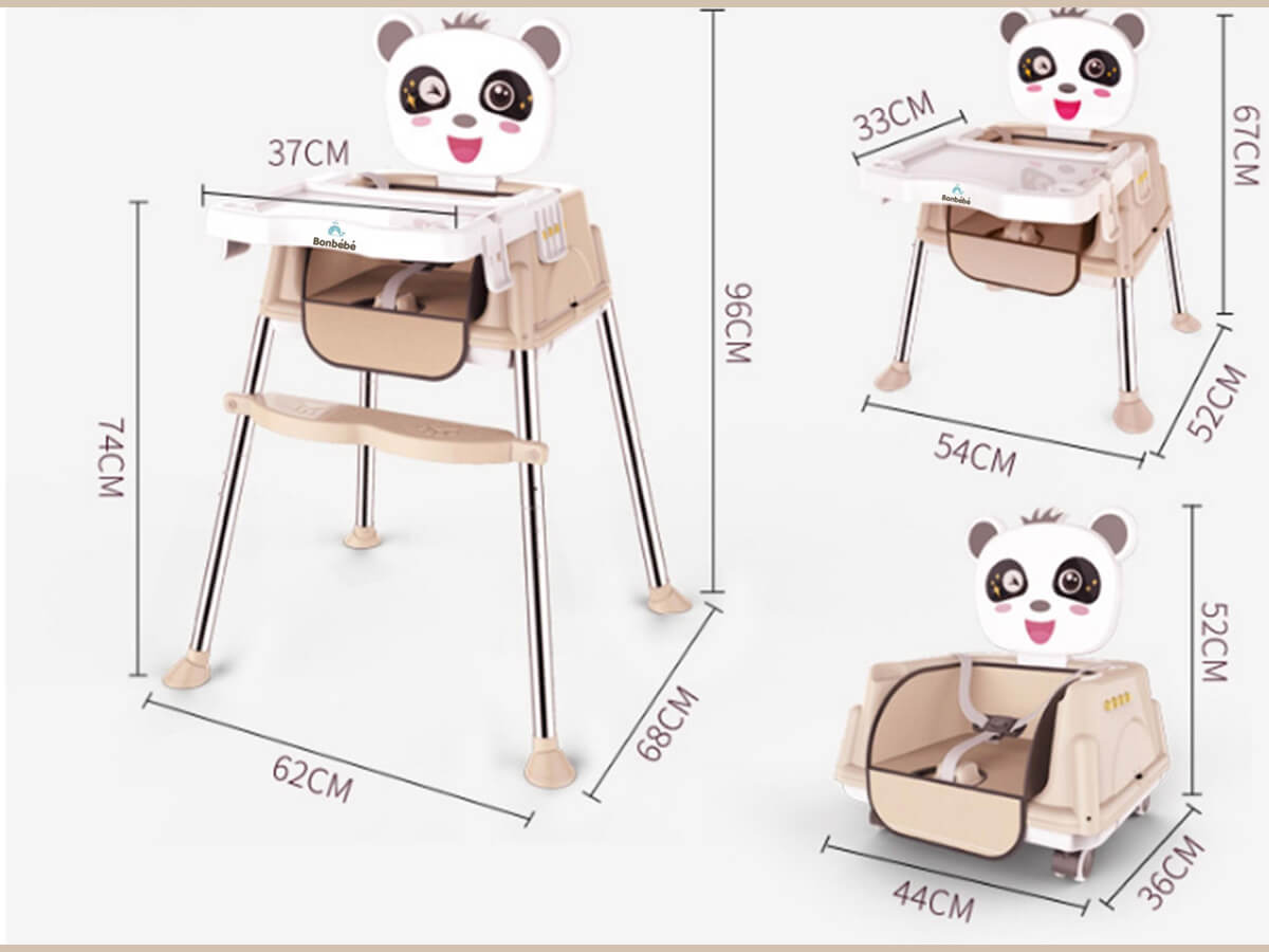 Ghế ăn dặm đa năng hình gấu Bonbébé BB-12