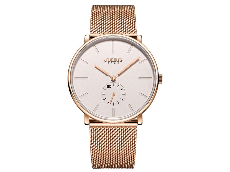 Đồng hồ nữ JS-043 kính Sapphire Julius Hàn Quốc dây thép