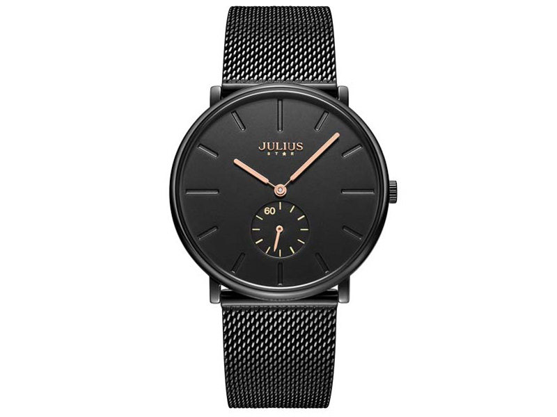 Đồng hồ nữ JS-043 kính Sapphire Julius Hàn Quốc dây thép