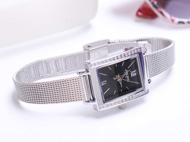 Đồng hồ nữ JA-1226 Julius Hàn Quốc dây thép