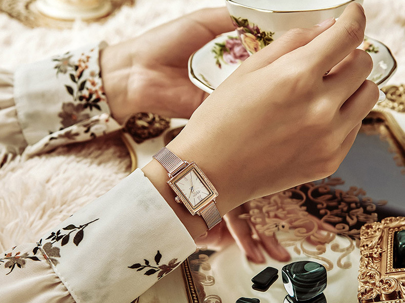 Đồng hồ nữ JA-1226 Julius Hàn Quốc dây thép