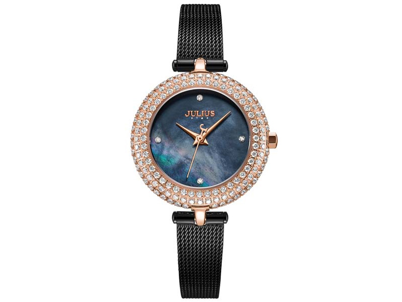 Đồng hồ nữ JS-041 kính Sapphire Julius Star Hàn Quốc dây thép