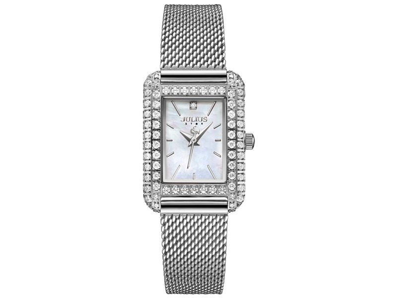 Đồng hồ nữ JS-046 kính Sapphire Julius Hàn Quốc