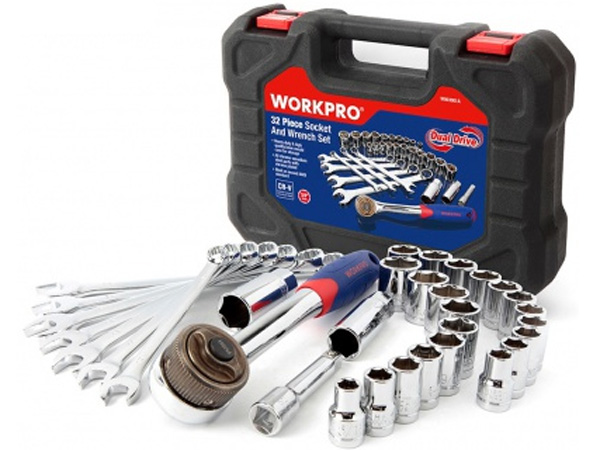 Bộ tuýp đa năng 32 chi tiết nhân đôi tốc độ Workpro W003001
