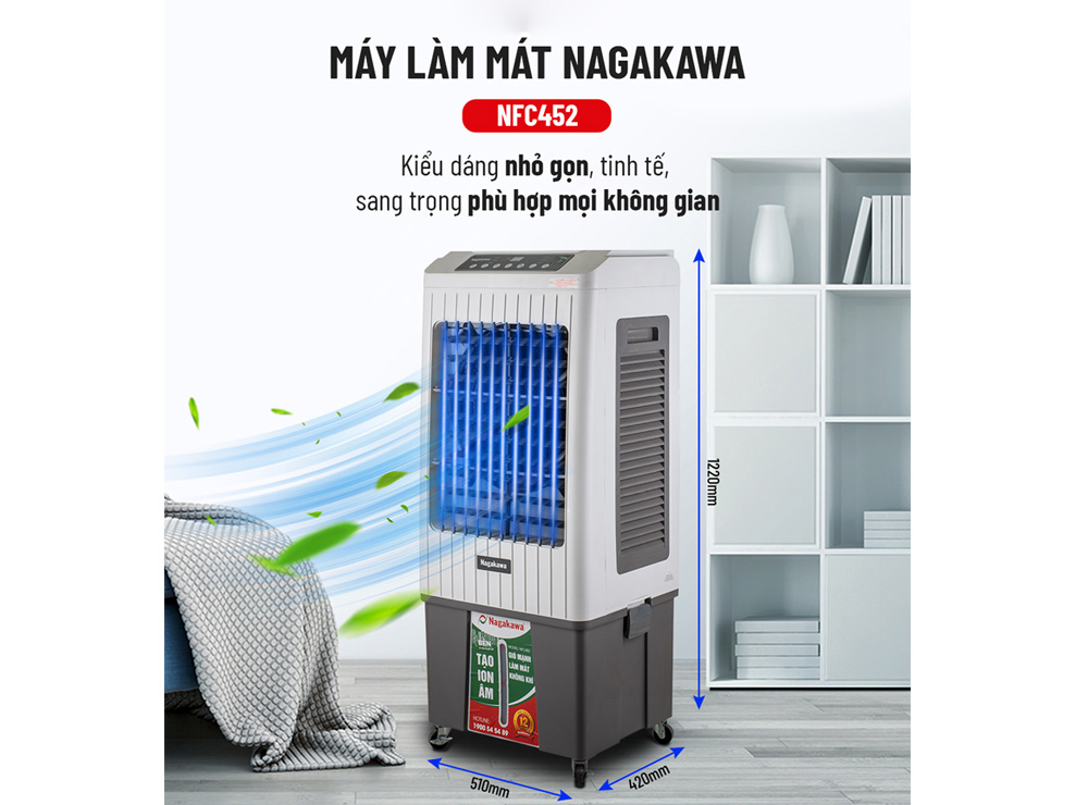 Máy làm mát Nagakawa NFC452 (110W) - Hàng chính hãng