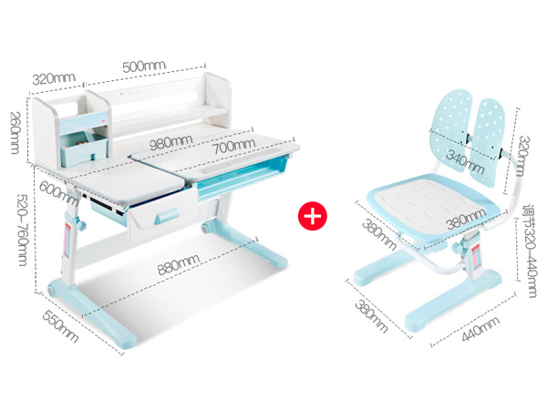 Bộ bàn ghế chống gù trẻ em 1m JD-5100/MC-159