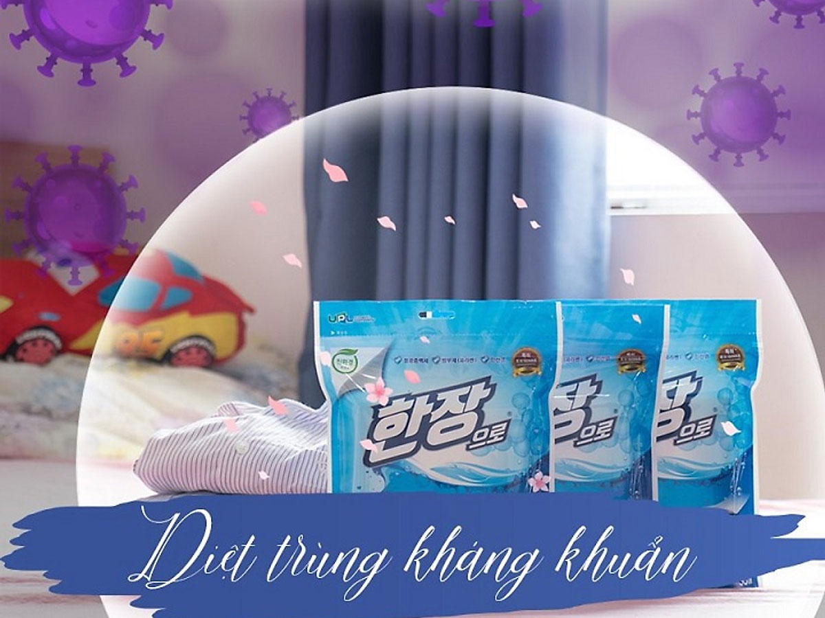 Giấy giặt quần áo Han'Jang túi 10 miếng