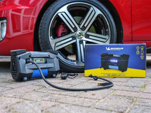 Máy bơm lốp xe máy, mô tô, ô tô siêu tốc tự ngắt Michelin 12316 (220V)