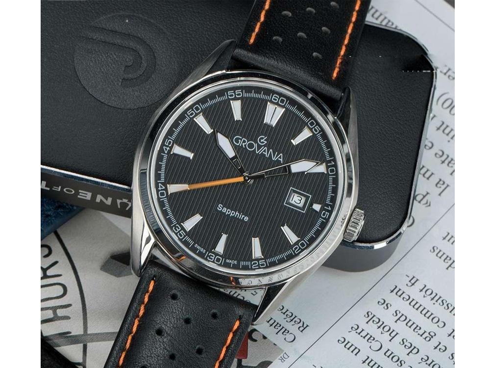 Đồng hồ Grovana 1584.1539 nam kính Sapphire 42mm