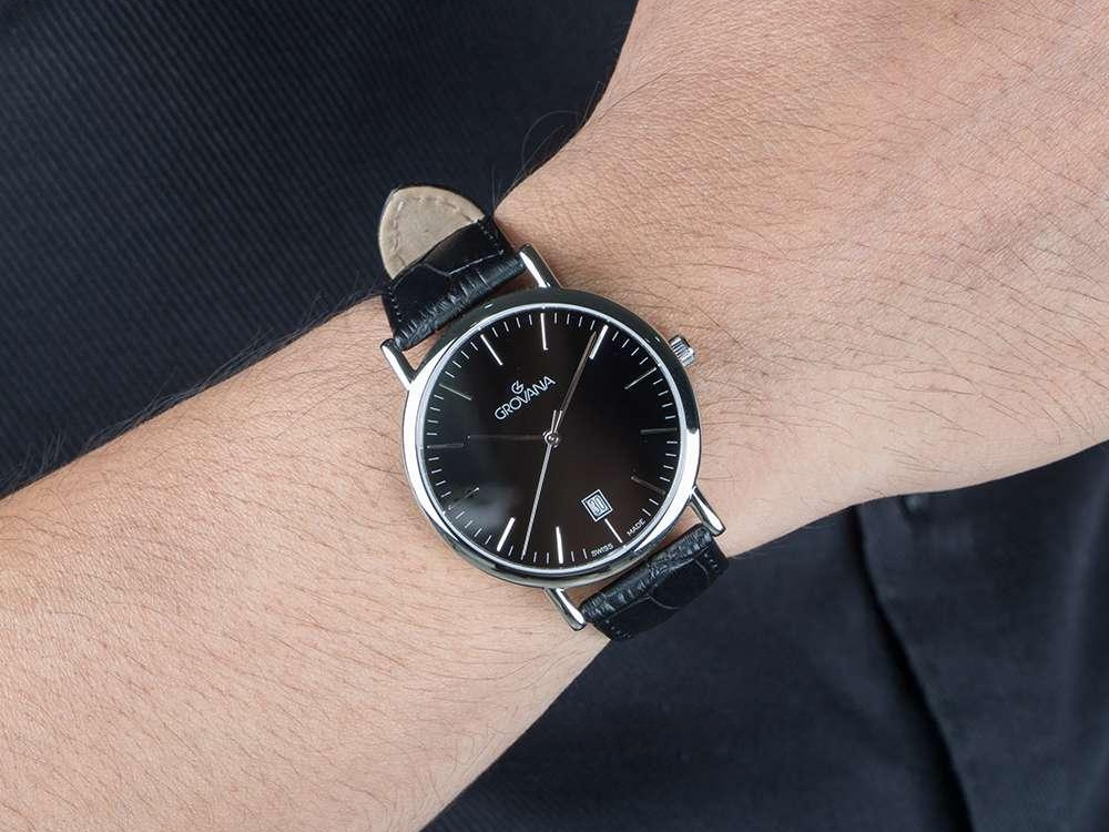 Đồng hồ Grovana 1229.1537 nam kính Sapphire 38mm