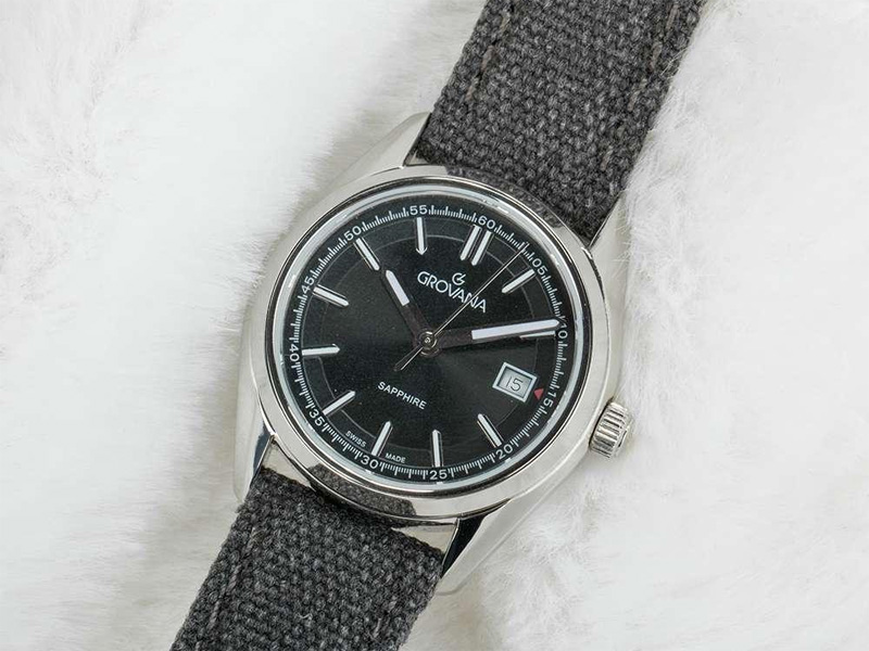Đồng hồ nữ Grovana 5585.1537 (Dây vải dù, kính Sapphire, kích thước mặt 30mm)