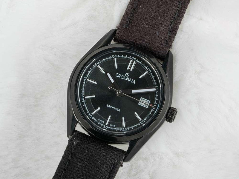 Đồng hồ nữ Grovana 5585.1577 (Dây vải dù, kính Sapphire, kích thước mặt 30mm)