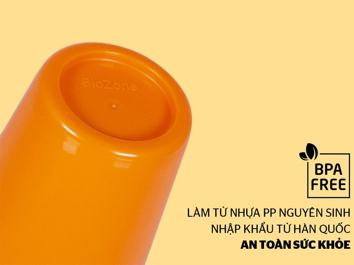 Cốc cách nhiệt 2 lớp Biozone KB-CU310PO màu cam