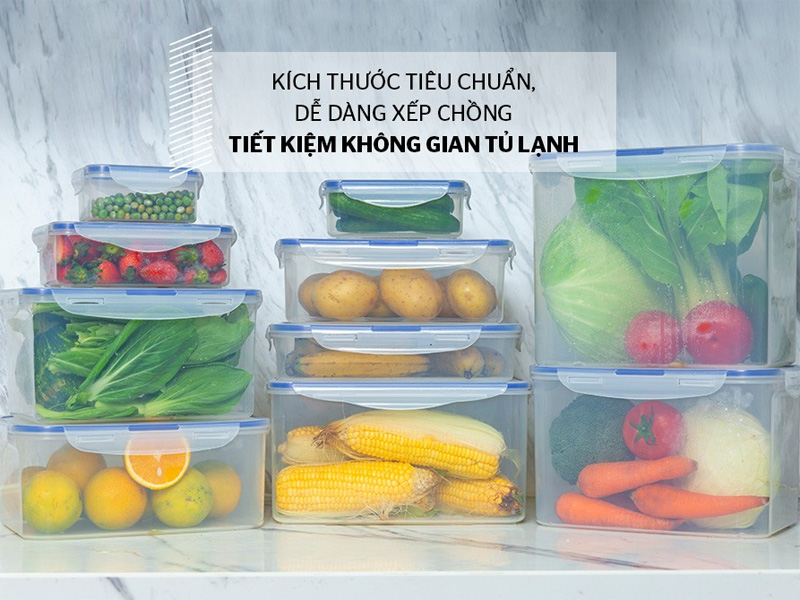 Bộ 6 hộp bảo quản thực phẩm ngăn mát Biozone Mini set KB-CO6P01