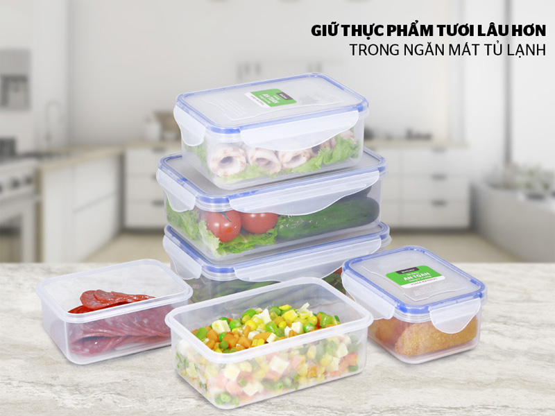 Bộ 6 hộp bảo quản thực phẩm ngăn mát Biozone Mini set KB-CO6P01