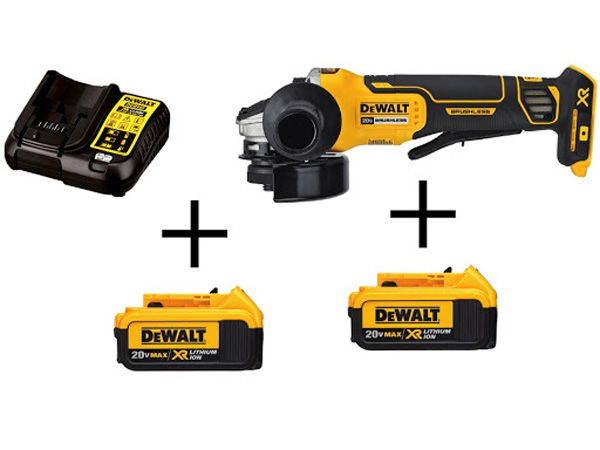 Máy mài góc dùng pin Dewalt DCG413BM2 mô tơ từ (1 sạc, 2 pin 4Ah)