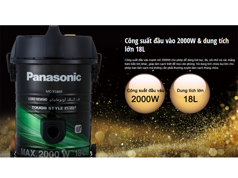 Máy hút bụi công nghiệp Panasonic MC-YL669GN49