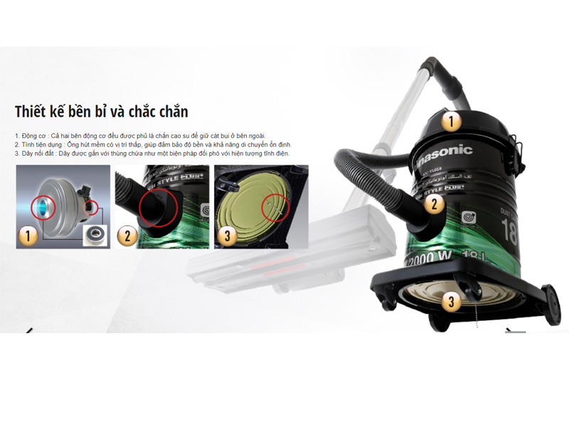 Máy hút bụi công nghiệp Panasonic MC-YL669GN49