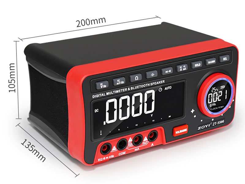 Đồng hồ vạn năng số để bàn kiêm loa Bluetooth Zoyi ZT-5566