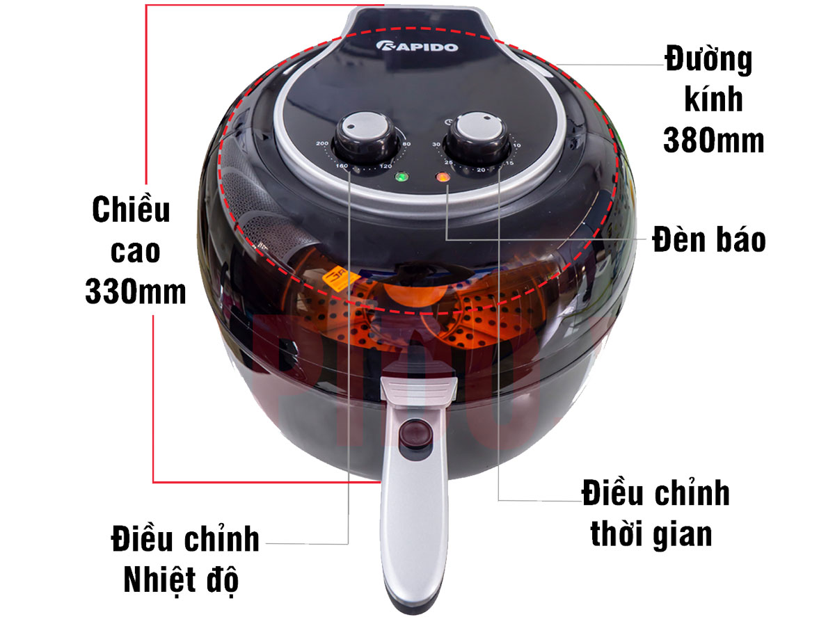 Nồi chiên không dầu Rapido RAF6.5M LUX