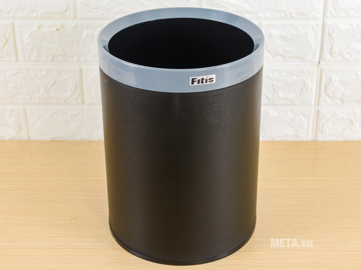 Thùng rác Fitis Dual kiểu Âu ROM3-906 - 10 lít (đen xám)