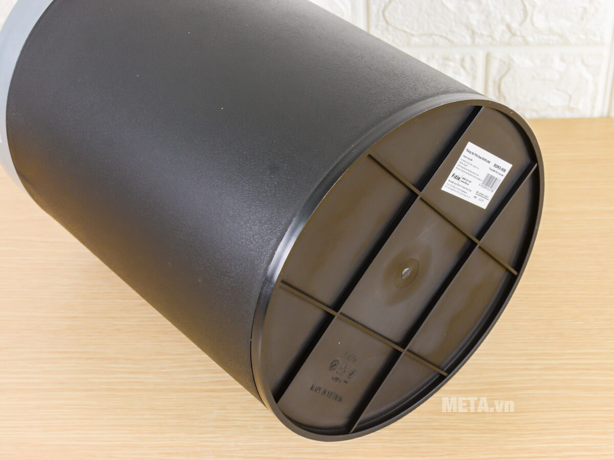 Thùng rác Fitis Dual kiểu Âu ROM3-906 - 10 lít (đen xám)