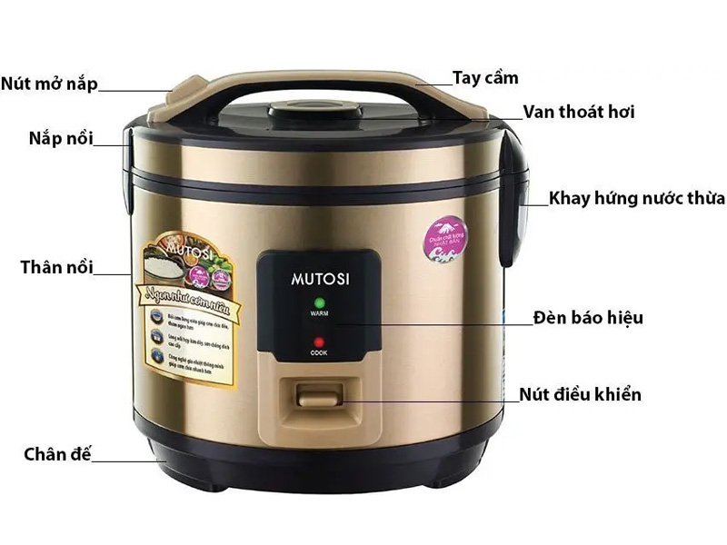 Nồi cơm điện Mutosi MR36