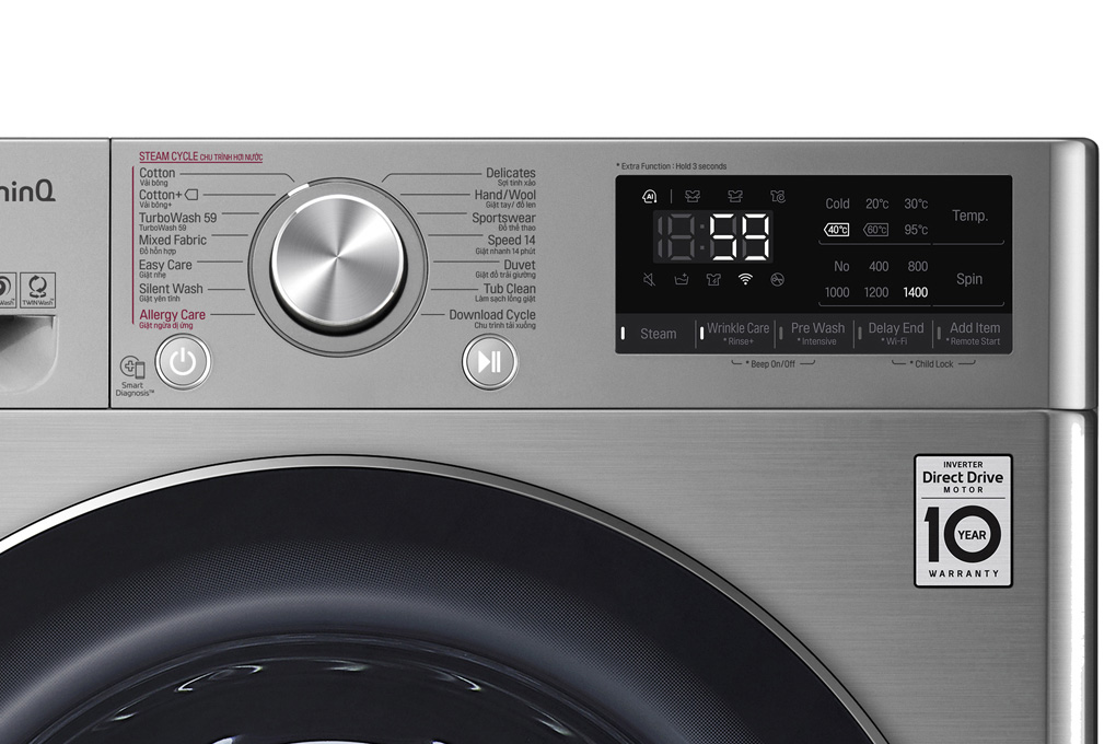 Máy giặt lồng ngang thông minh LG AI DD 10.5kg FV1450S3V