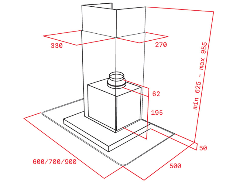 Máy hút mùi Teka DG 680 (40485350) - 60cm