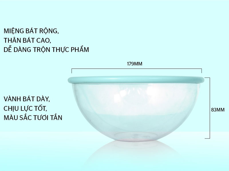 Bát trộn thực phẩm Biozone KB-MI1200S1 (1200ml)