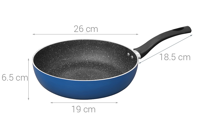 Chảo vân đá đáy từ Colosseum Y1 EL-3720 size 26cm